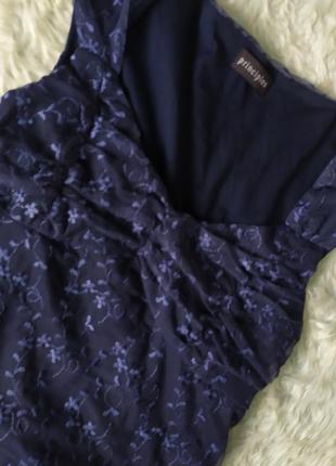 Ошатна блуза топ в сіточку з вишивкою розмір l xl бренду principles4 фото
