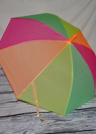 Зонтик зонт трость детский подростковый взрослый полу прозрачный разноцветный1 фото