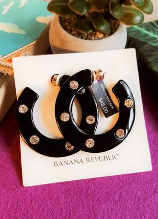 Сережки-кільця banana republic, нові1 фото