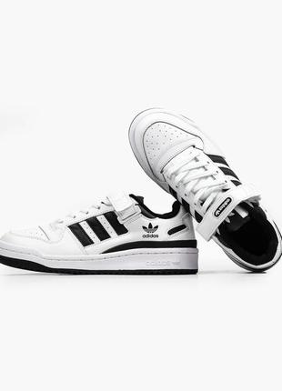 Кросівки чоловічі adidas forum black/white/кросівки чоловічі адідас