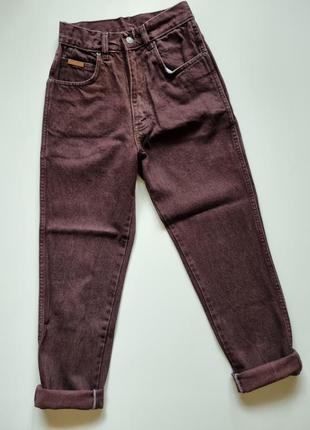 Винтажные бордовые коричневые джинсы wrangler джинсы mom высокая посадка талия джинсы винтаж4 фото