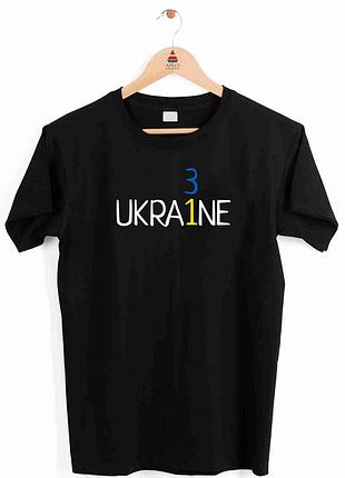 Футболка черная с патриотическим принтом "ukraine 31" push it