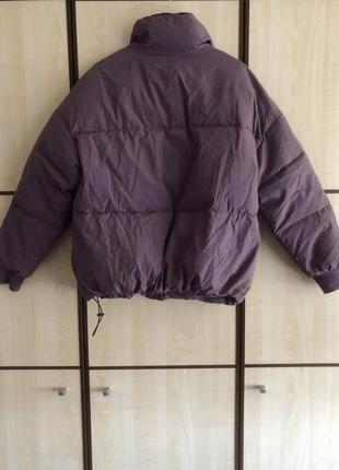 Куртка пуховик фіолетова3 фото