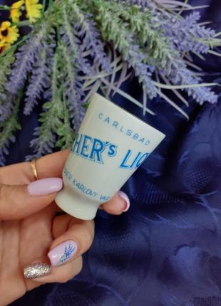 Becher's liqueur 🌿🍸бехеровка чашка сувенирная миниатюра ликерная becherovka фарфор с деколью золочением сувенир подарок  винтаж7 фото
