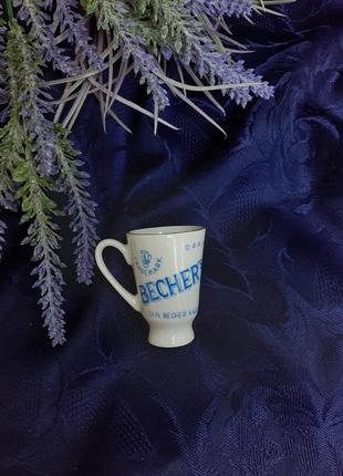 Becher's liqueur 🌿🍸бехеровка чашка сувенірна мініатюра лікерна becherovka фарфор з деколь золоченням сувенір подарунок вінтаж9 фото