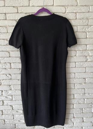 Платье трикотаж вискоза benetton чёрное короткий рукав размер м4 фото