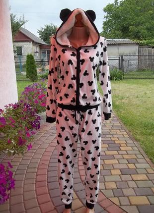 ( 44 р) міккі маус жіноча піжама кигуруми флісова б /у