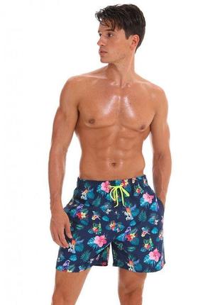 Мужские пляжные шорты с цветочным принтом escatch