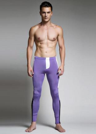 Спортивные штаны superbody. цвет: фиолетовый