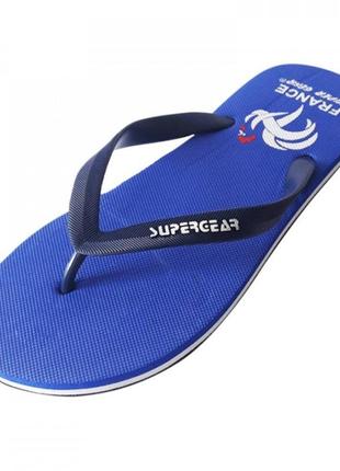 Сині пляжні в'єтнамки для чоловіків від super gear1 фото