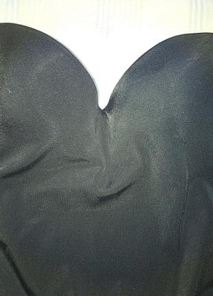 Женский черный топ-корсет бюстье бра4 фото