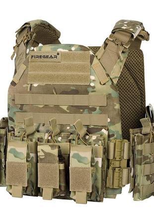 Плитоноска сша firegear з підсумками оригінал з системою швидкого скидання