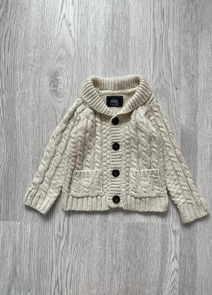 Крута в’язана кофта светр джемпер rebel 12-18міс