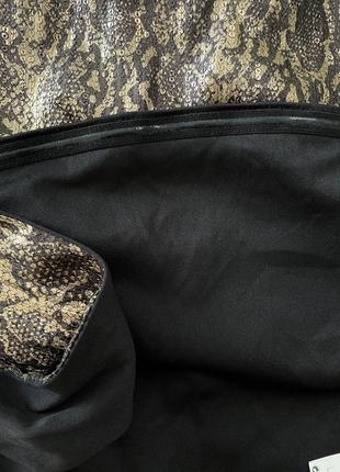 Сукня вечірня зміїний принт в паєтках платье змеиный принт в пайетках5 фото