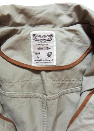 Сіра котонові куртка вітровка з капюшоном. якість від pull&bear5 фото