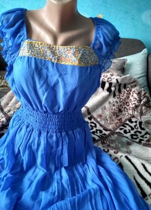 Платье синее шикарное