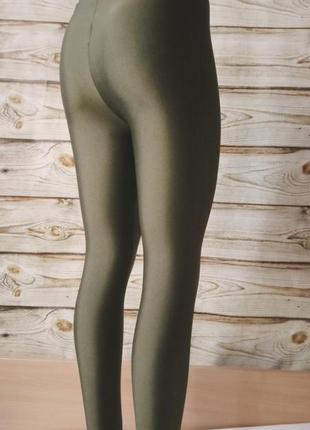 Яркие женские ластиковые лосины бифлекс в стиле 90-х хаки 42-465 фото
