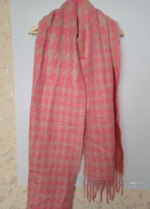Шарф 220/45 см теплий  флісовий пухнастий шарф