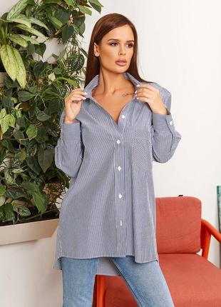 Арт:13058. cмугаста жіноча сорочка асиметричного крою.s,m,l,xl р,2 кол
