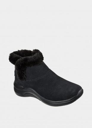 Жіночі замшеві черевики skechers / черные женские ботинки скечерс