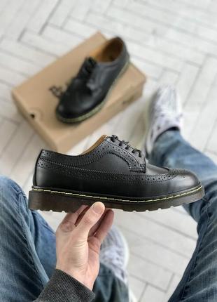 Шкіряні туфлі dr. martens 1461 low / шкіряні туфлі стиль класика тренд оксфорди