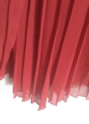 Терракотовая юбка плиссе шифон макси , mexx7 фото