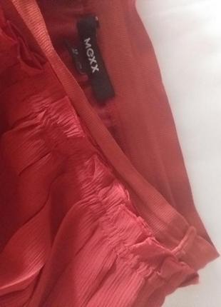 Терракотовая юбка плиссе шифон макси , mexx4 фото