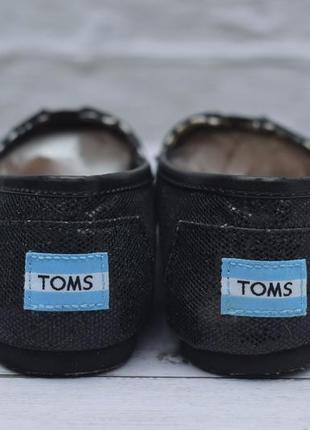 Черные блестящие эспадрильи, слипоны, кеды toms, 37.5 размер. оригинал4 фото