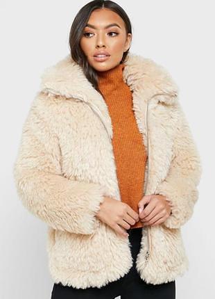 Куртка-шубка зі штучного хутра topshop з кишенями