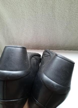 Жіночі чорні шкіряні туфлі на повну, широку ногу розмір 6н устілка 26 см женские кожаные туфли5 фото