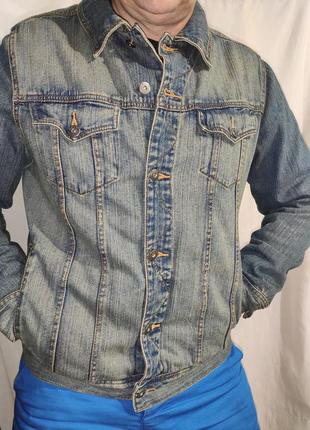 Стильная фирменная катоновая курточка джинсовач пиджак c&a.germany.л-хл