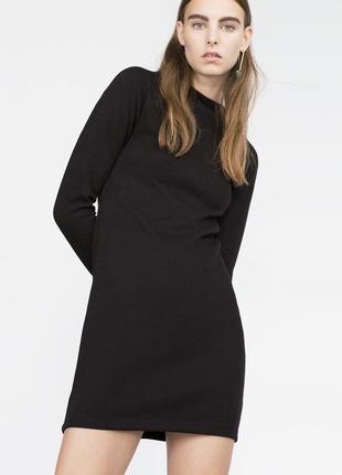 Плаття zara w&b короткий міні по фігурі осіннє тепленьке