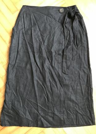 Marks&spencer-новая юбка на запах лен/вискоза! р.-365 фото