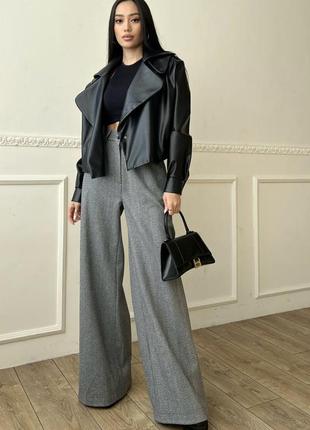 Брюки-палаццо, сірий