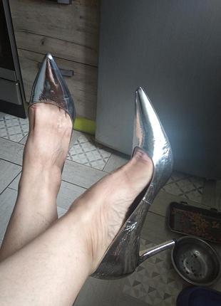 Шик блеск сербра туфли классик 40р h&m