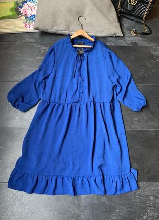 Сукня синє new look міді з рюшів
