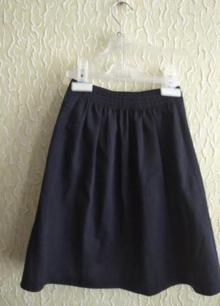 Темно-синяя юбка,школьная юбка,юбка в школу, р.128-134 на 8-9 лет, george2 фото