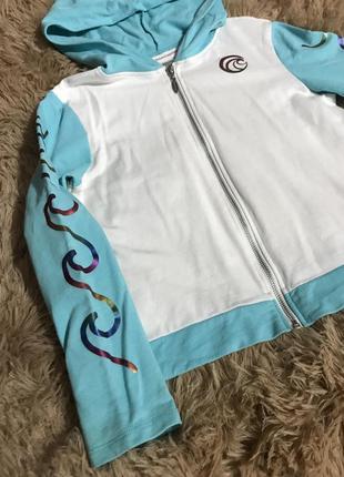 Хлопковая кофта на змейке от american girl . размер м(10/12).