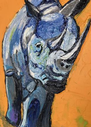 Картина «носоріг», 30 см10 фото