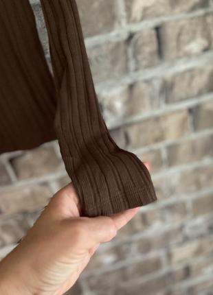 Хлопковий легкий світерок на пуговках zara, колір шоколада м🔥3 фото