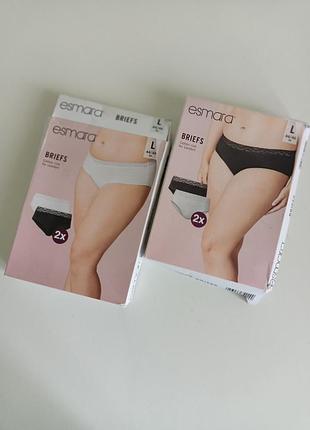 Хлопковые трусики с кружевом esmara
