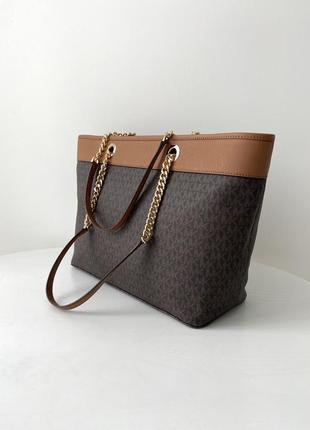 Женская брендовая сумка шопер michael kors shania large chain tote оригинал жіноча сумочка майкл корс мишель подарок жене девушке5 фото