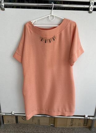 Плаття персикове сукня батал