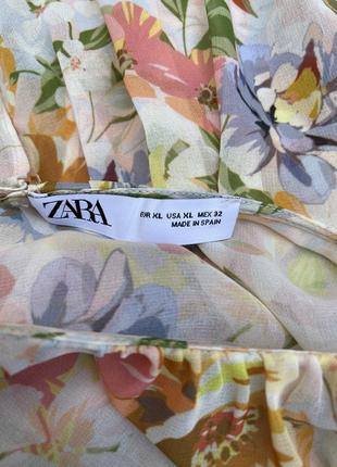 Шифонова квіткова легка блуза zara8 фото
