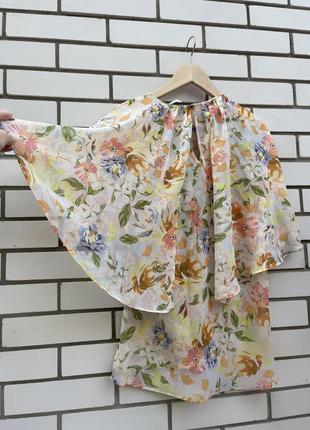 Шифонова квіткова легка блуза zara9 фото