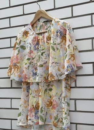 Шифонова квіткова легка блуза zara10 фото