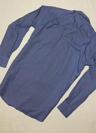 Мужская полосатая рубашка tommy hilfiger ( томми хилфигер срр идеал оригинал бело-голубая)2 фото