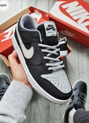 Кроссовки мужские nike dunk low sb pro черные белые / кросівки чоловічі найк аир джордан кроссы