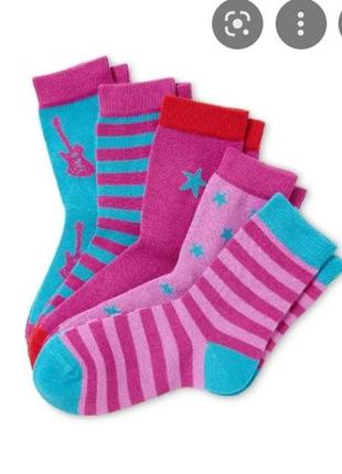 Якісні зручні дитячі бавовняні шкарпетки для дівчат від tcm tchibo чібо, р.23-26
