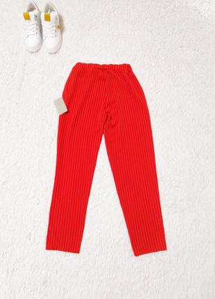 Italy широкі штани червоні палаццо в полоску брюки3 фото